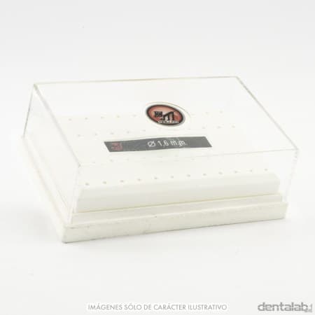 Fresero Rectangular Chico Plástico BLANCO p/ 48 Fresas FG DRILLCO