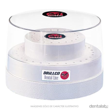 Fresero Redondo Plástico BLANCO p/ 60 Fresas (20 CA + 40 FG) DRILLCO