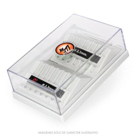 Fresero Rectangular Chico Plástico DRILLCO para 14 Fresas HP GRIS