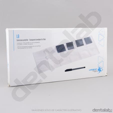 Porta Radiografía L8 LARIDENT Transparente para Film caja x 1000 und.