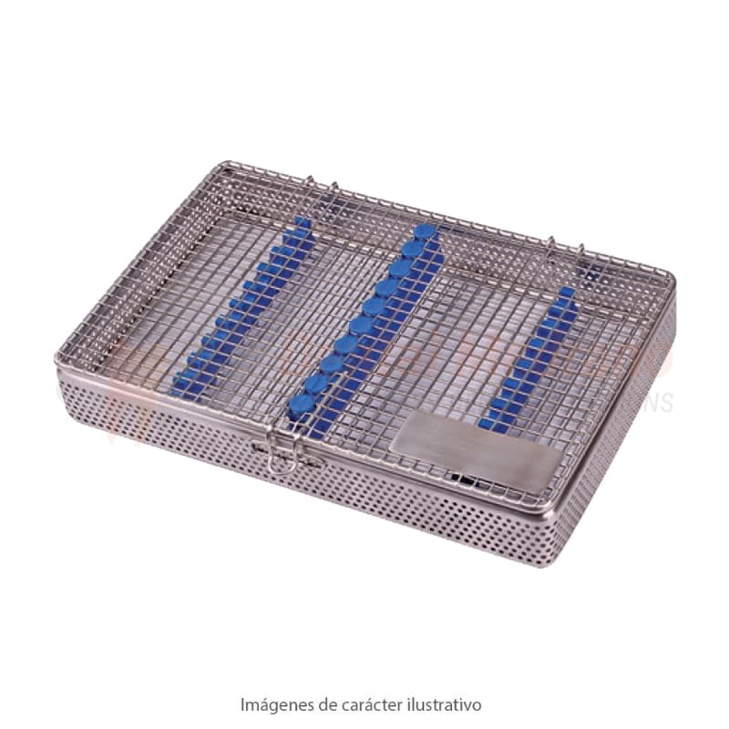 CASSETTE INOX P/AUTOCLAVE PARA 10 INSTRUMENTOS