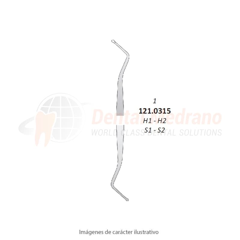 Excavador doble No.1 Medis 121-0315 H1 mango anato