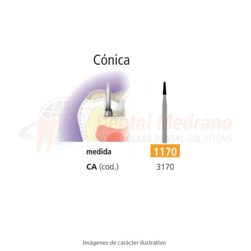 FRESA CA 1170 CONICA LISA ROMA – EASYDENT