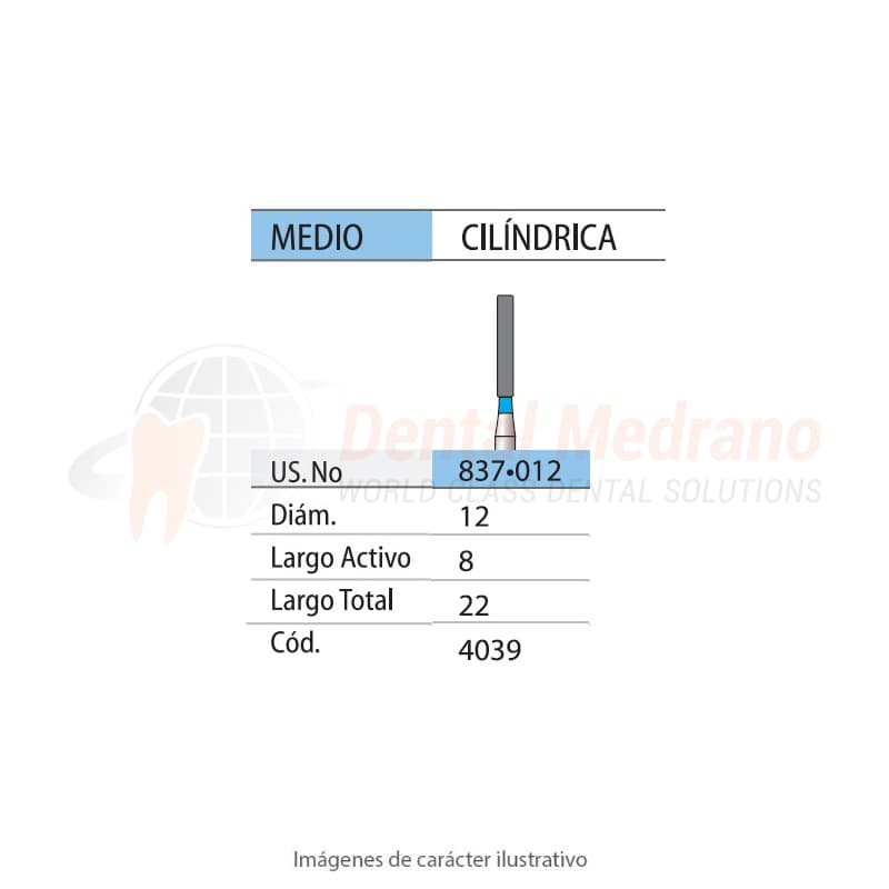DIAMANTE FG 837/012 Cilindrica Plana- Anillo Azul