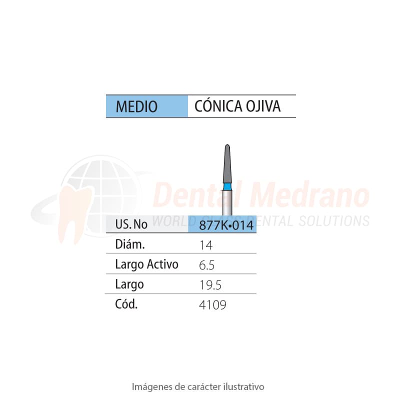 DIAMANTE FG 877K/014 Cónica Ojival- Anillo Azul