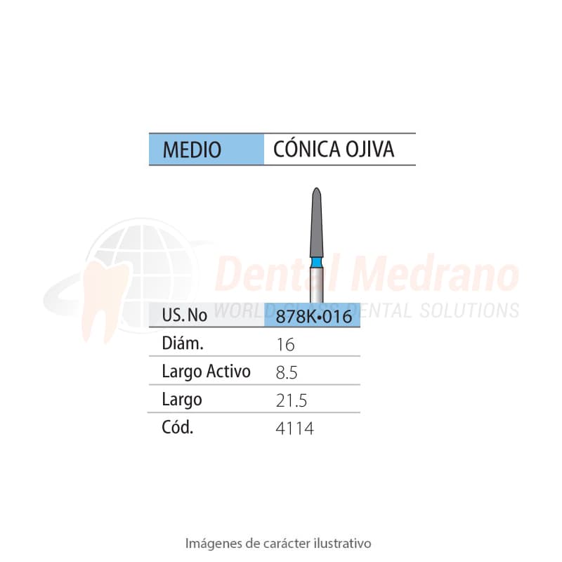 DIAMANTE FG 878K/016 Cónica Ojival- Anillo Azul