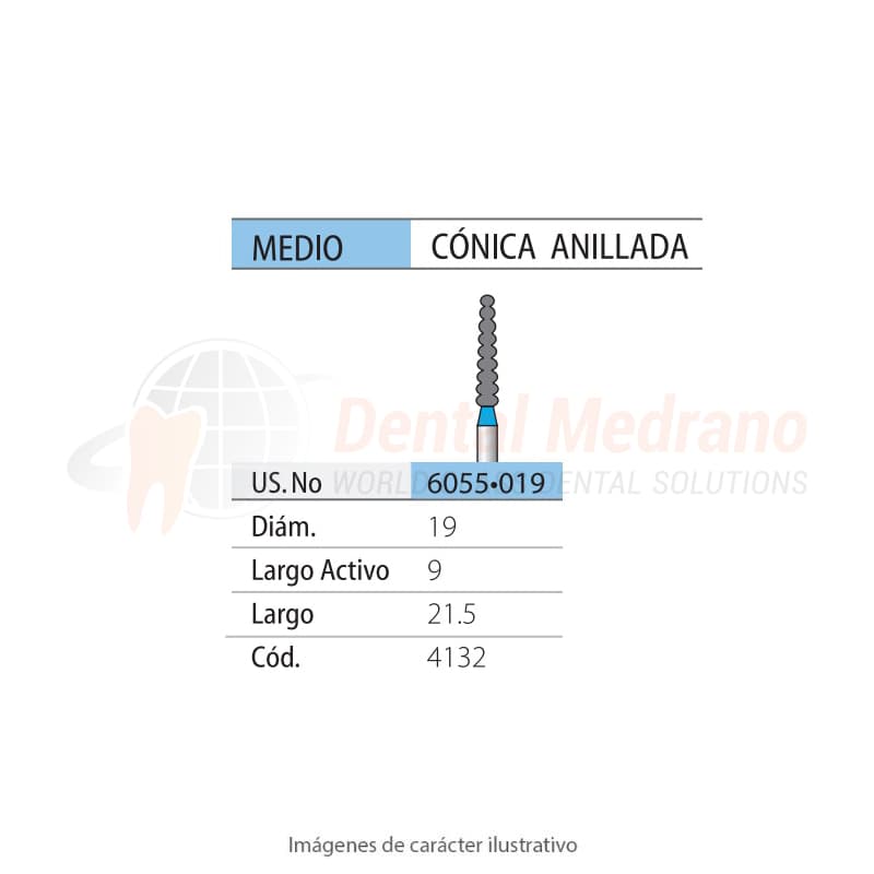 DIAMANTE FG 6055/019 Cónica Anillada- Anillo Azul