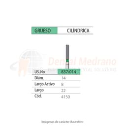 DIAMANTE FG 837/014 Cilíndrica-Negro- X Grueso