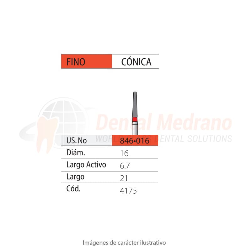 DIAMANTE FG 846/014F ex016 Cónica-Anillo Rojo-Fino