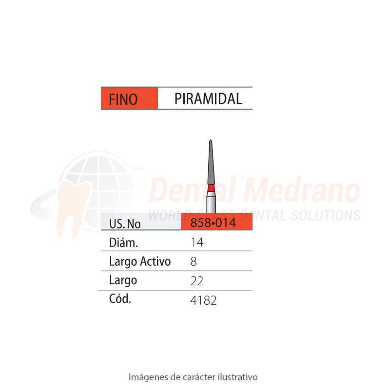 DIAMANTE FG 858/014F Piramidal-Anillo Rojo-Fino