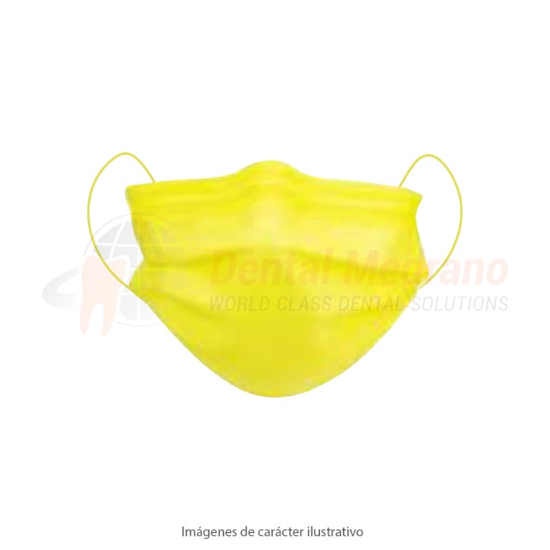 Barbijos 4 capas x50 Amarillo vivido BFE98%