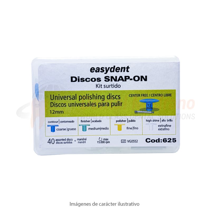 DISCOS SNAP-ON KIT 40 discos+mandril Easydent