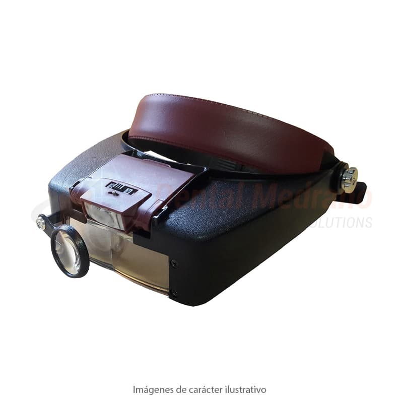 LUPA VINCHA CON LUZ LED 4 AUMENTOS