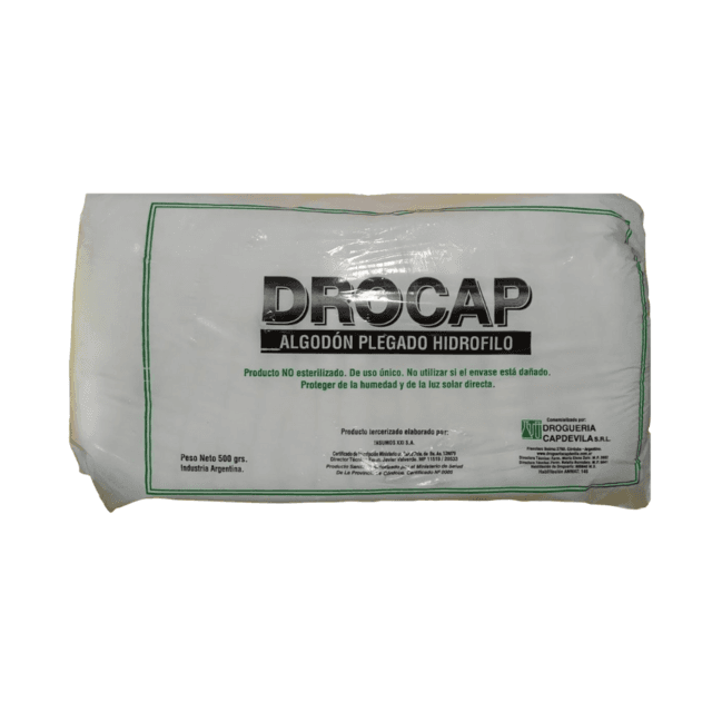 ALGODÓN PLEGADO HIDROFILO X 500GR