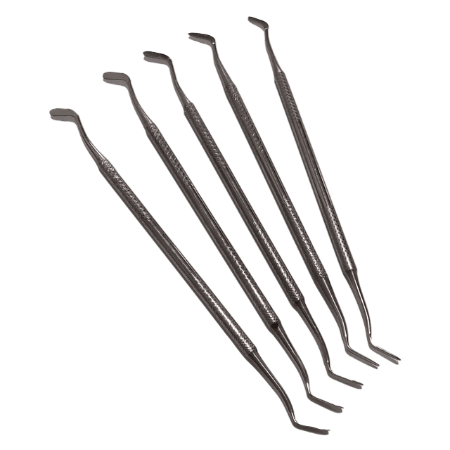 ESPATULA PLATEADA PARA COMPOSITE RESINAS X UNIDAD