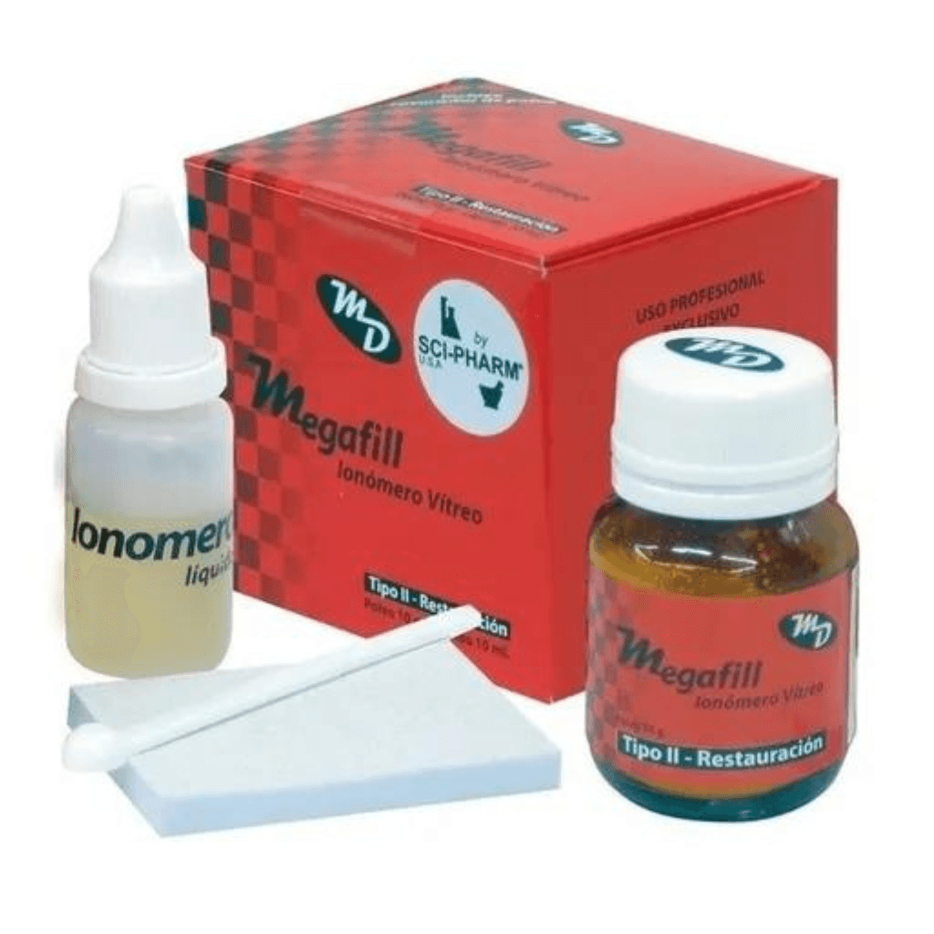 IONOMERO TIPO 2 PARA RESTAURACION MEGAFILL X 10 GR – 10 ML