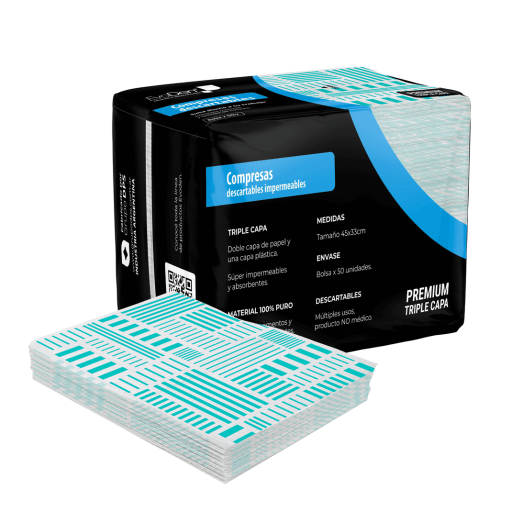 COMPRESAS DESCARTABLES X 50