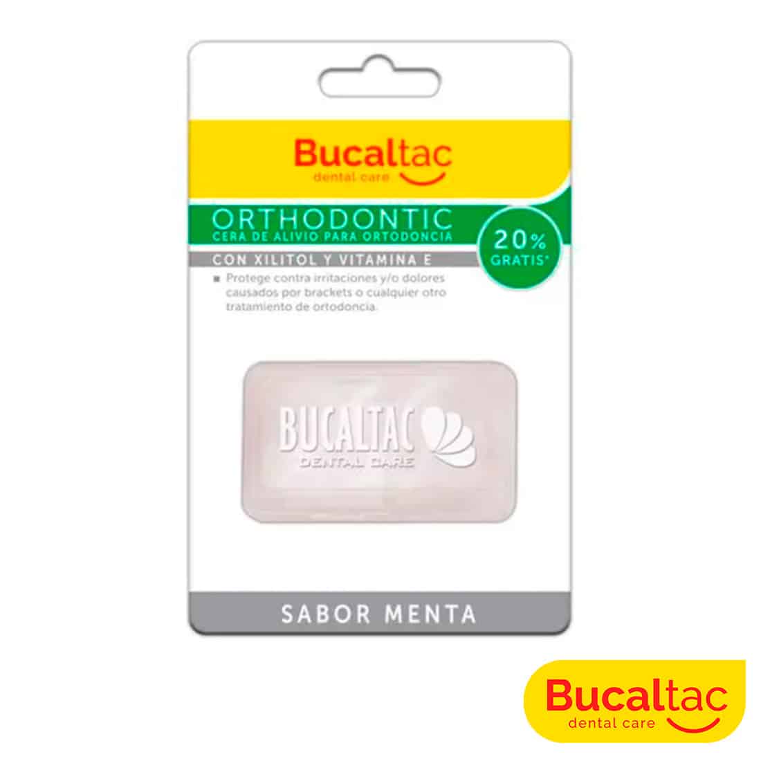 BUCAL TAC Cera de Ortodoncia 6 u. Menta