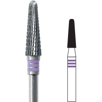 FRESAS CARBURO TUNGSTENO HP DENTADO CRUZADO FINO (CORTE 25) ARO TRIPLE MORADO