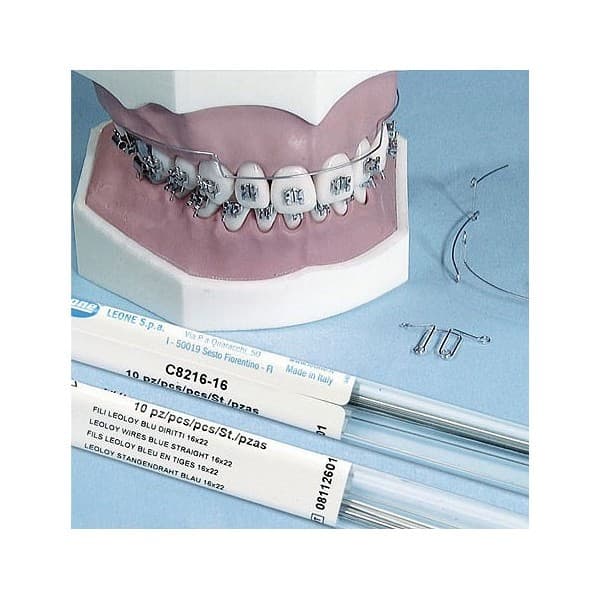 ALAMBRES LEOLOY® CUADRADO Y RECTANGULAR RECTO TEMPERABLE (AZUL/AMARILLO)