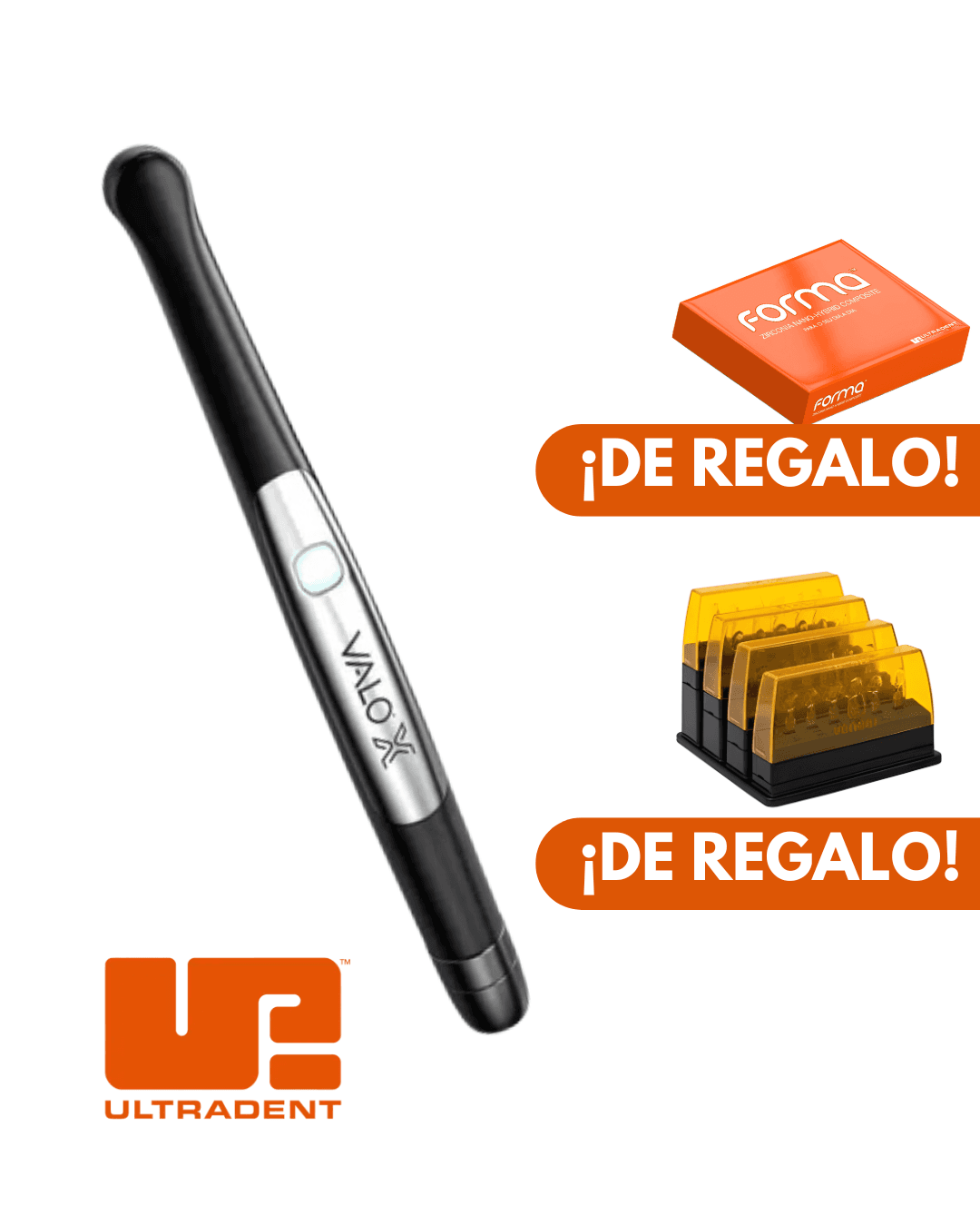 Lámpara VALO X + Kit Forma + Uveneer 24pzs GRATIS- Ultradent
