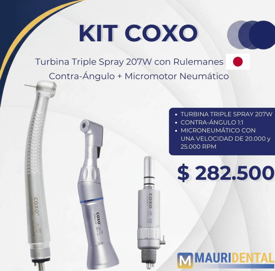 Kit Coxo: Turbina + Micromotor + Contra angulo + Pieza De Mano
