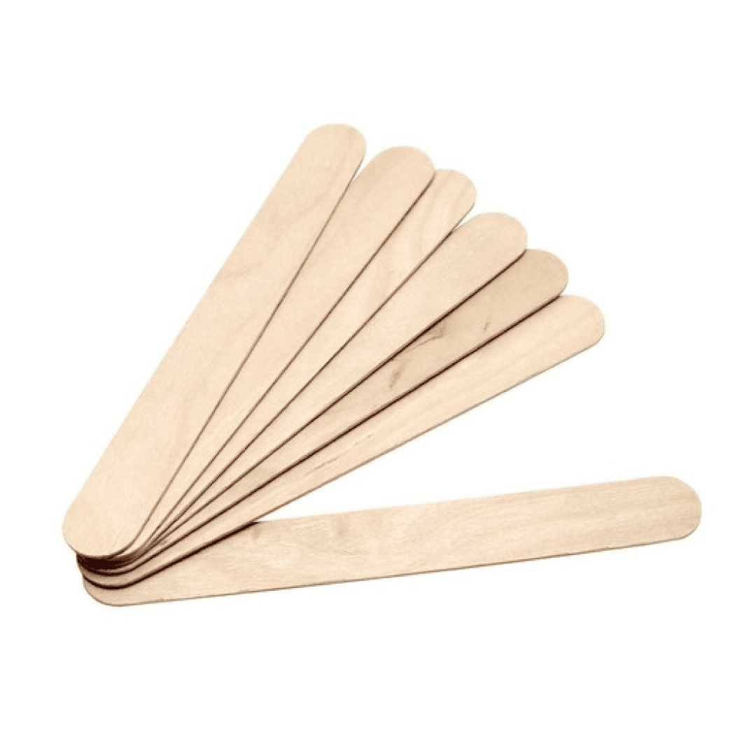 BAJALENGUAS ADULTO MADERA X10 UNIDADES