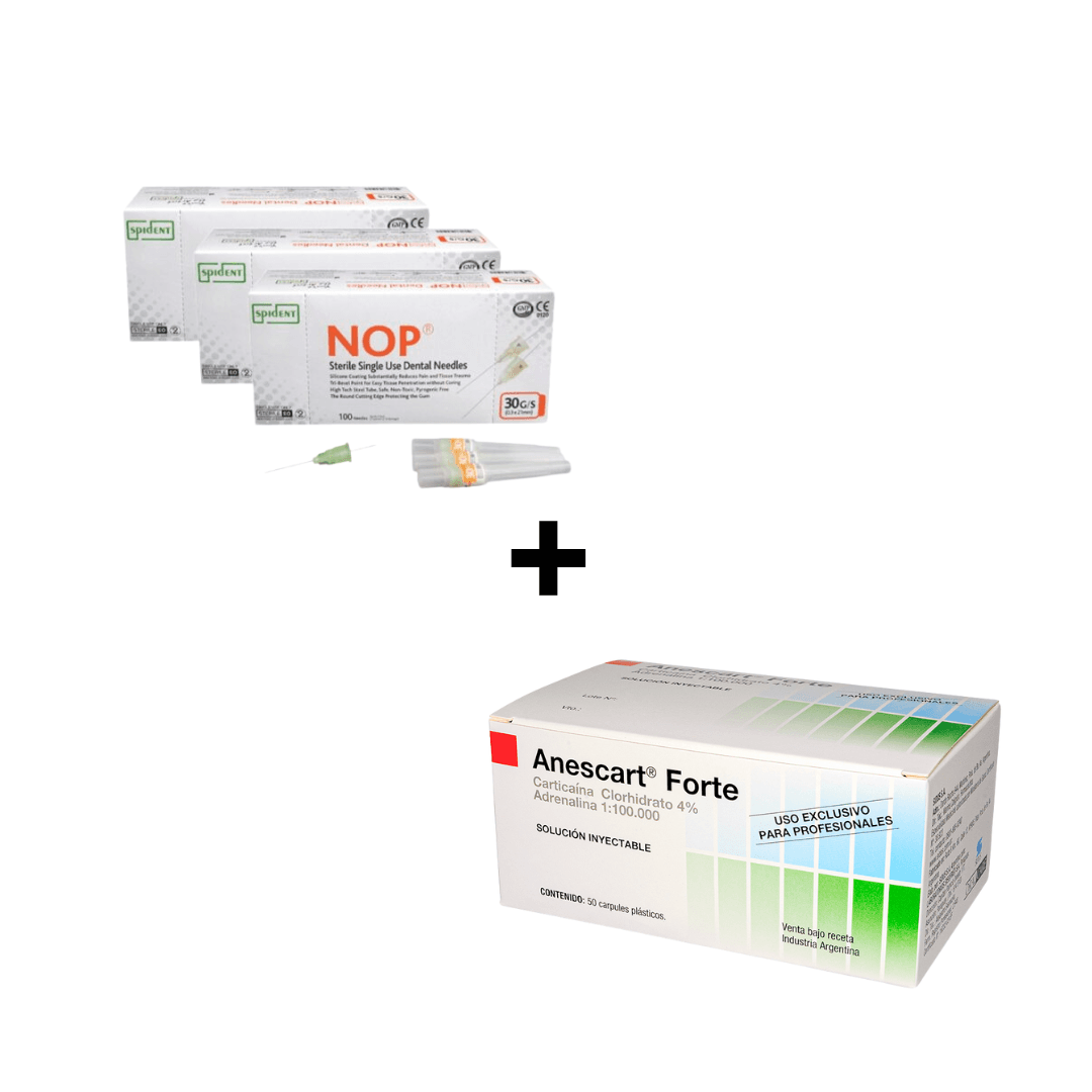 COMBO AGUJAS SPIDENT X100U + ANESCART X100U