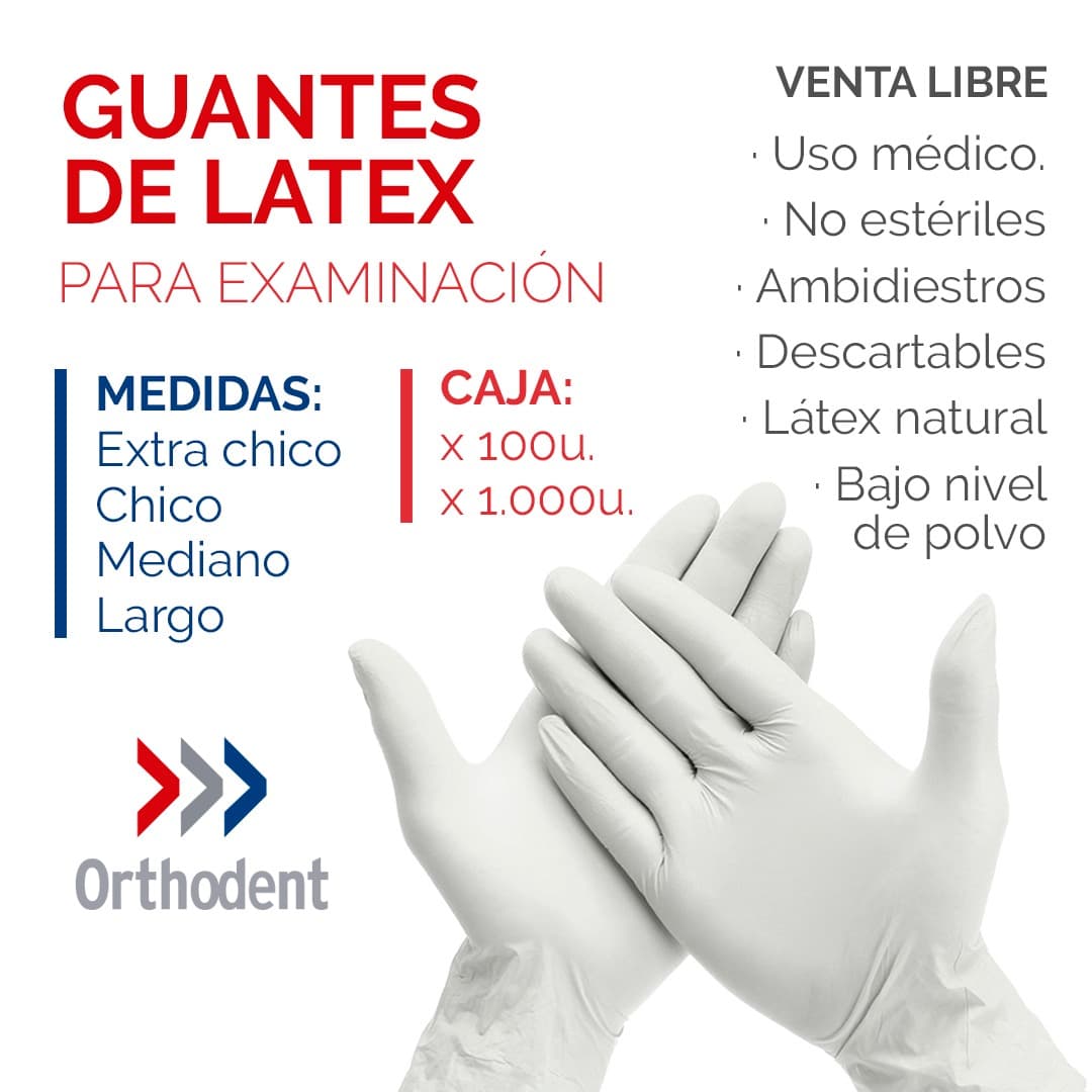GUANTES DE LATEX 100U