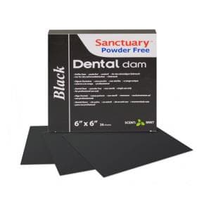 Goma dique Santuary negra 6x6 x 36 unidades