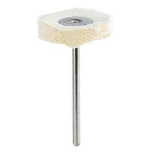 Rueda de trapo blanca con mandril para PM