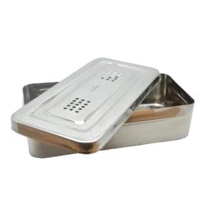 Caja de acero inoxidable 25x12x5 perforada