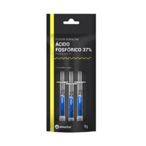 Acido grabador Angelus azul 37% pack x 3 jeringas x 3 grs c/u