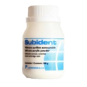 Acrilico Subident puentes y coronas x 100 grs