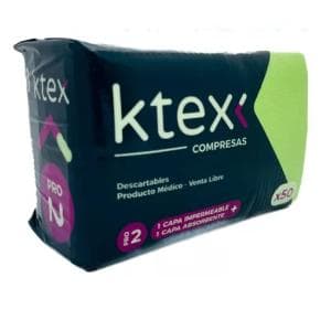 Compresas K-Tex 2 capas x 50 unidades