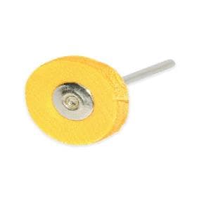 Rueda de trapo amarilla con mandril para PM