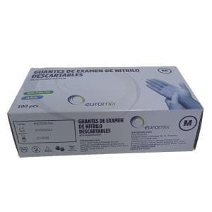 Guantes nitrilo Euromix azul M caja x 100 unidades