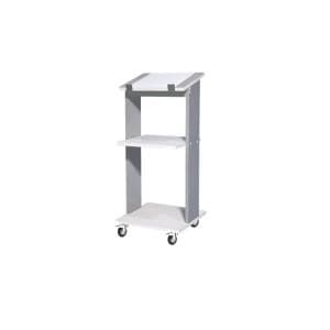 Mueble Rodante Mobicraft auxiliar con soporte para PC (1 Estante, Soporte PC, 2 Ruedas con Freno) (500x440x760)